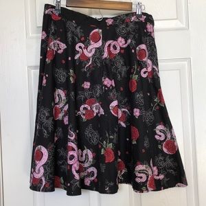Hell Bunny Roses Circle Skirt